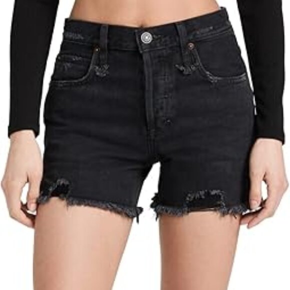Free People Women's Makai Cutoff Jean Shorts Washed Black Size 28 NWT - Picture 1 of 5